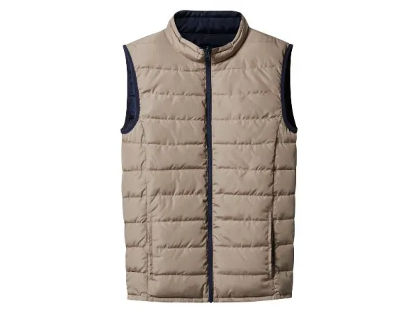 esmara Men Pánska obojstranná vesta (navy modrá/béžová, XL (56/58))