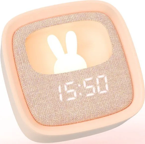 Budík a nočné svetlo – MOB Billy Clock and light – Pink