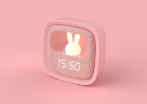 Budík a nočné svetlo – MOB Billy Clock and light – Pink
