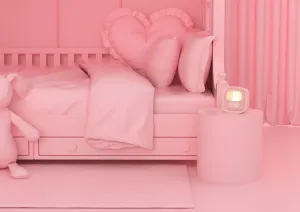 Budík a nočné svetlo – MOB Billy Clock and light – Pink