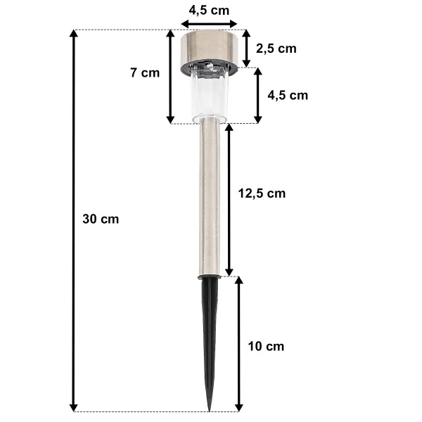4Home Súprava solárnych LED lámp, 10 ks, teplá biela