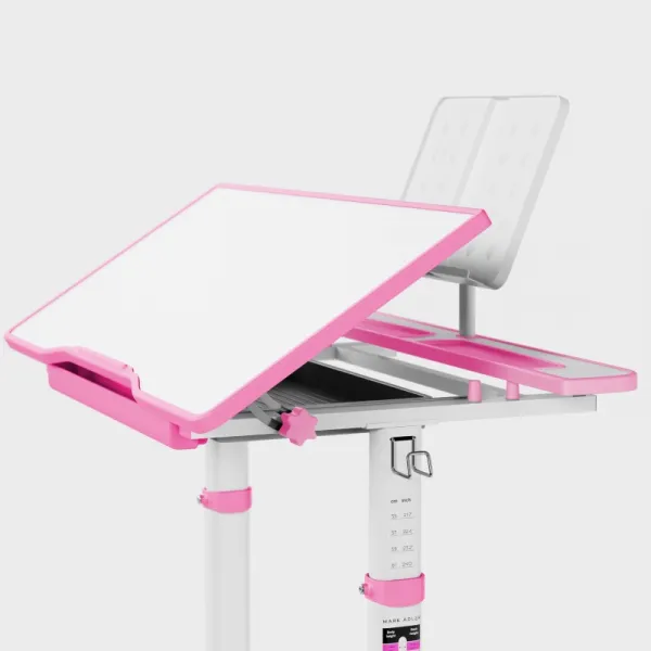 HUZARO Detský nastaviteľný písací stôl Mark Adler Study 3.0 Ružová/Pink