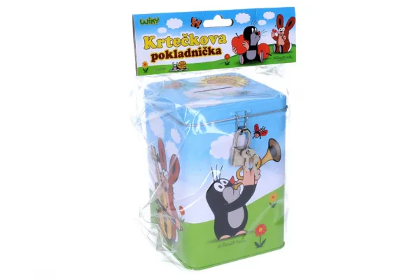 Wiky Plechová pokladnička Krtko so zámkom