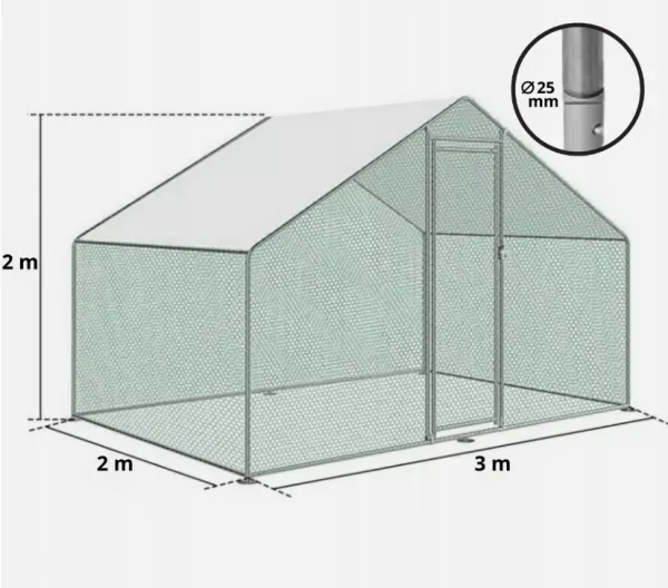 JAKS Voliéra pre hydinu 3 x 2 m