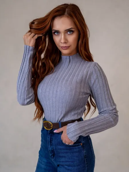 ASPERISSIA Dámsky sveter JOYCE Farba: Sivá, Konfekčná veľkosť: S/M