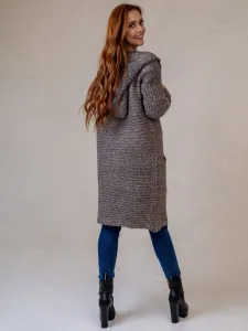 ASPERISSIA Dámsky kardigán ELISE Farba: Hnedá, Konfekčná veľkosť: S/M