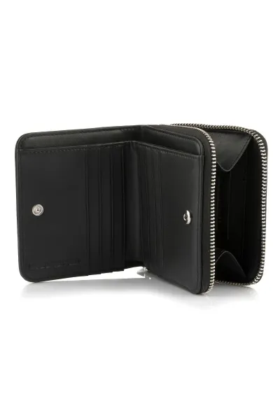 Peňaženka Karl Lagerfeld IKON NYLON dámska, čierna farba, A3W32102