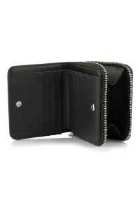 Peňaženka Karl Lagerfeld IKON NYLON dámska, čierna farba, A3W32102