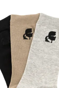 Ponožky Karl Lagerfeld 3-pak čierna farba, A3M47038
