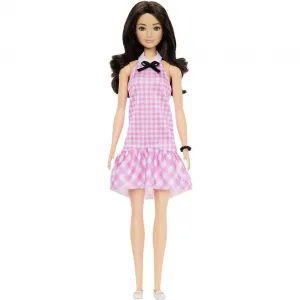 Barbie Modelka Kockované šaty