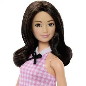 Barbie Modelka Kockované šaty