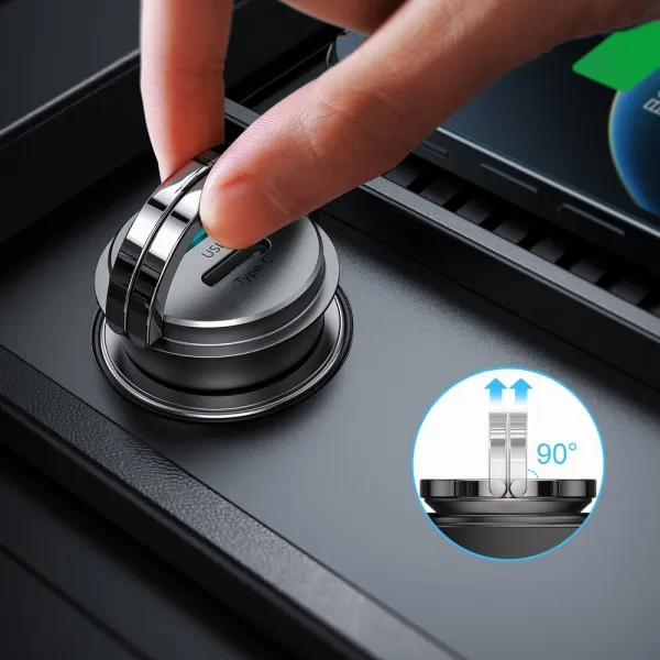 Joyroom C-A35 autonabíjačka USB-C / USB PD QC 45W 5A, sivá (C-A35)