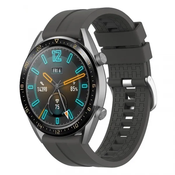 BStrap Silicone Cube remienok na Huawei Watch GT 42mm, dark gray (SHU004C02)