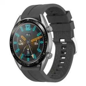 BStrap Silicone Cube remienok na Huawei Watch GT 42mm, dark gray (SHU004C02)