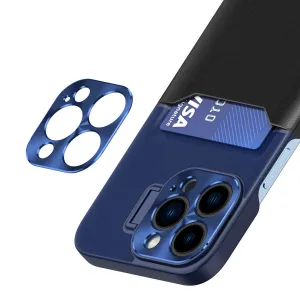MG Leather Stand kryt na iPhone 14 Plus, modrý