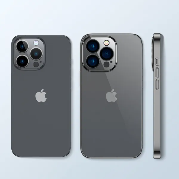 Joyroom Metalic Frame silikónový kryt na iPhone 14 Pro Max, čierny (JR-14Q4-black)