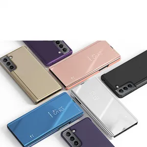 MG Clear View knižkové puzdro na Samsung Galaxy S22 Plus, čierne
