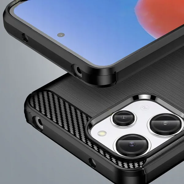 Tech-Protect Carbon kryt na Xiaomi Redmi 12, čierny