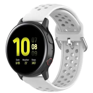 BStrap Silicone Dots remienok na Samsung Galaxy Watch 3 45mm, white (SSG013C10)
