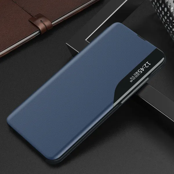 MG Eco Leather View knižkové puzdro na Samsung Galaxy A22 4G, modré