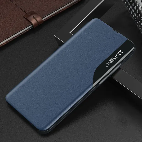 MG Eco Leather View knižkové puzdro na Samsung Galaxy A72, modré