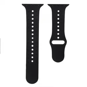 BStrap Silicone Sport remienok na Apple Watch 38/40/41mm, Black (SAP007C01)