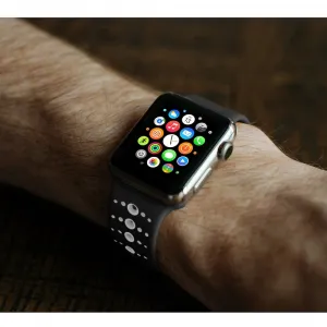 BStrap Silicone Sport remienok na Apple Watch 42/44/45mm, Black White (SAP007C12)