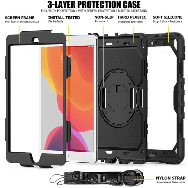 Tech-Protect Solid 360 kryt na iPad 10.2'' 2019 / 2020 / 2021, čierny