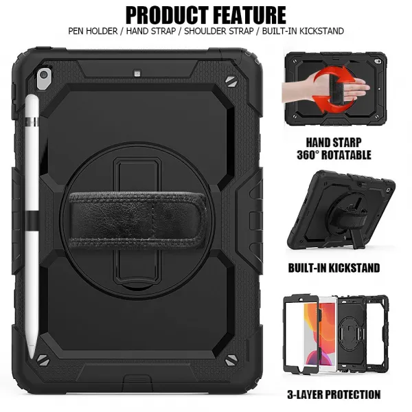 Tech-Protect Solid 360 kryt na iPad 10.2'' 2019 / 2020 / 2021, čierny
