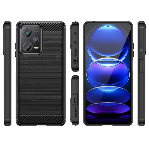 MG Carbon kryt na Xiaomi Redmi Note 12 Pro Plus, čierny