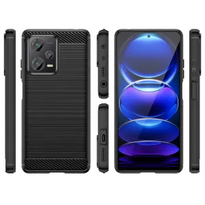 MG Carbon kryt na Xiaomi Redmi Note 12 Pro Plus, čierny