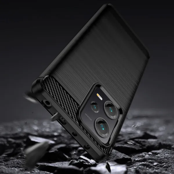 MG Carbon kryt na Xiaomi Redmi Note 12 Pro Plus, čierny