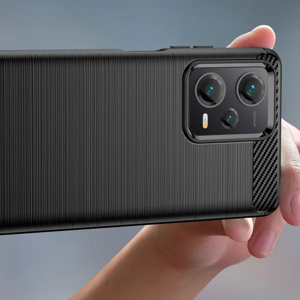 MG Carbon kryt na Xiaomi Redmi Note 12 Pro Plus, čierny