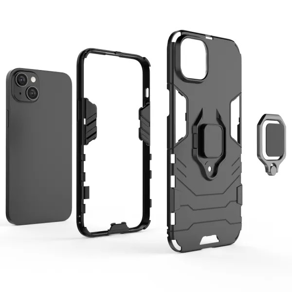 MG Ring Armor kryt na iPhone 14 Plus, čierny