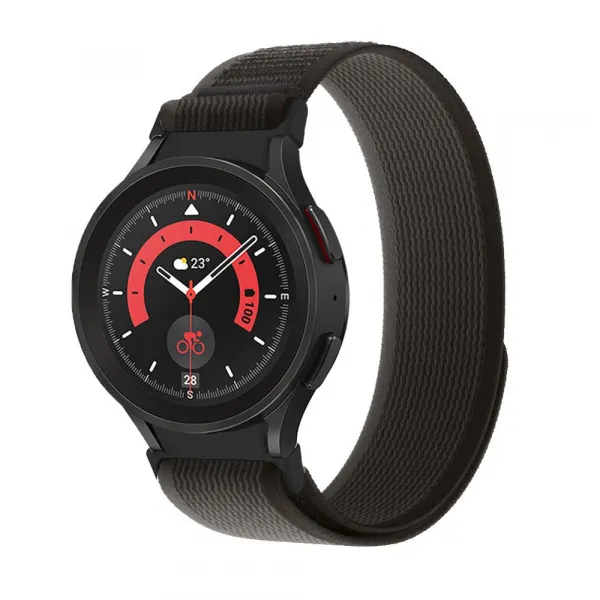Tech-Protect Nylon remienok na Samsung Galaxy Watch 4 / 5 / 5 Pro / 6 / 7 / FE, black/orange