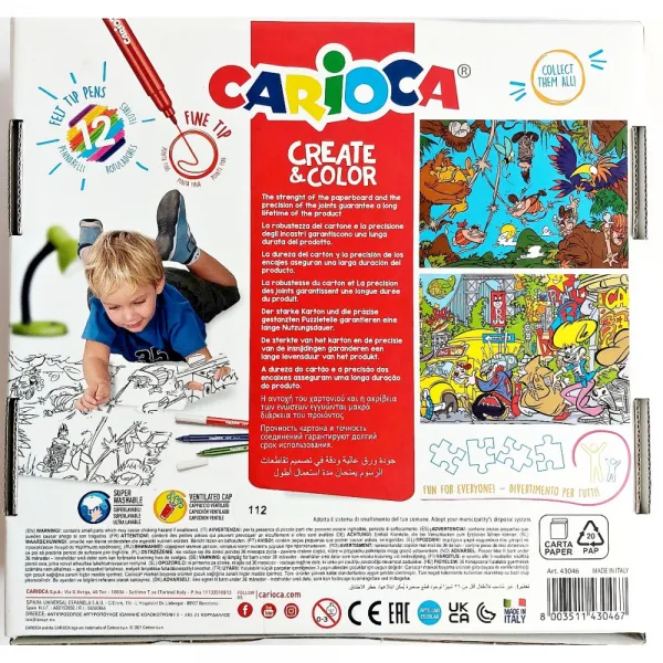 Vyfarbovacie puzzle 35 ks CITY a JUNGLE-CARIOCA