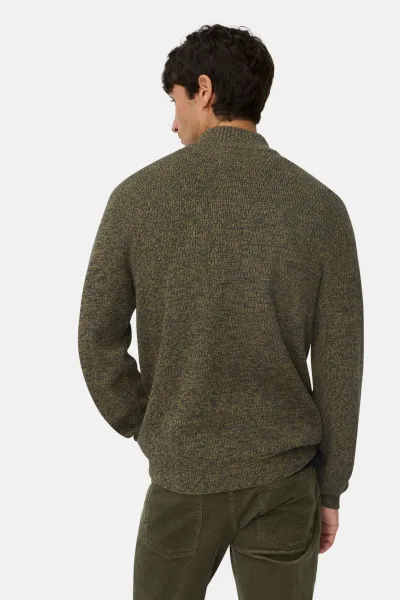 Sveter Camel Active Knitted Troyer Forest Green