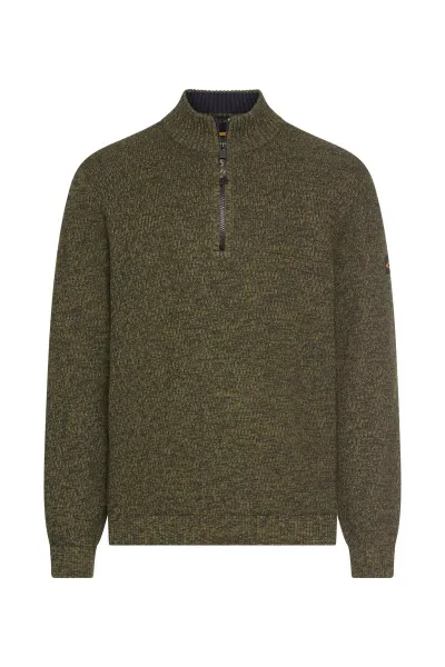 Sveter Camel Active Knitted Troyer Forest Green