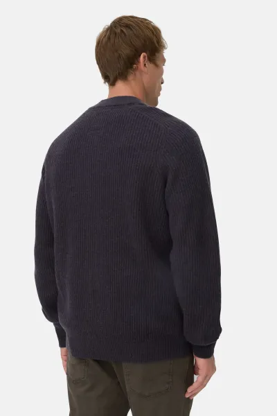 Sveter Camel Active Knitted Jacket Dark Indigo