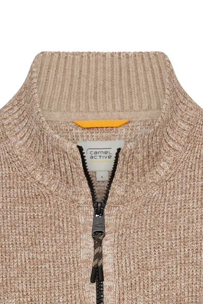 Sveter Camel Active Knitted Jacket Oatmeal