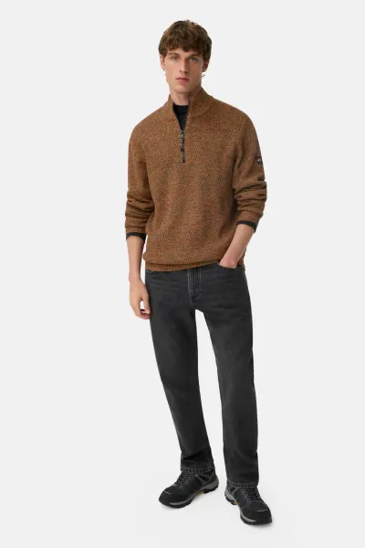 Sveter Camel Active Knitted Troyer Cinnamon