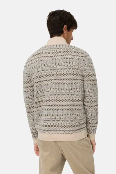 Sveter Camel Active Knitted Troyer Oatmeal