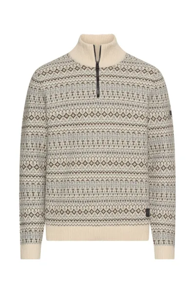 Sveter Camel Active Knitted Troyer Oatmeal