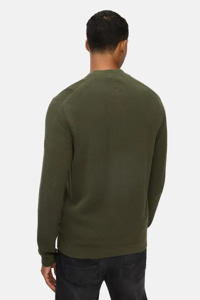 Sveter Camel Active Knitted Jacket Forest Green