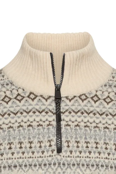 Sveter Camel Active Knitted Troyer Oatmeal