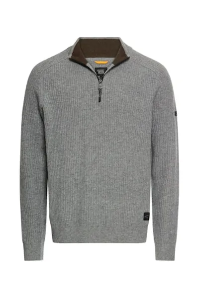 Sveter Camel Active Knitted Troyer Stone Gray