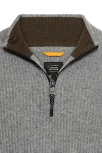 Sveter Camel Active Knitted Troyer Stone Gray