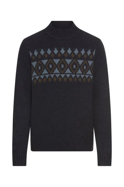 Sveter Camel Active Mock Neck Pullover Dark Indigo