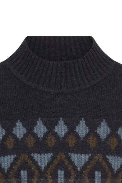 Sveter Camel Active Mock Neck Pullover Dark Indigo