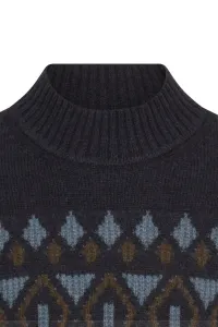 Sveter Camel Active Mock Neck Pullover Dark Indigo